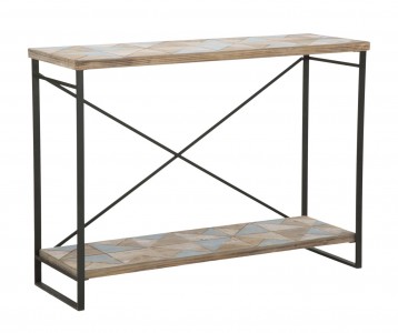 Consola din metal si MDF Tridy Multicolor, l119,5xA40xH86,5 cm