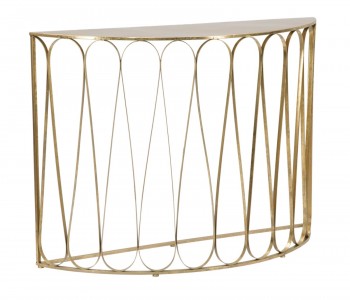 Consola din metal Venice Auriu, l115xA36xH80 cm