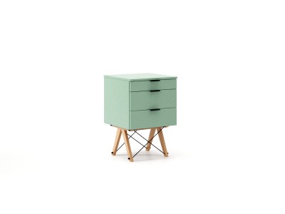 Dulap cu 3 sertare Basic Beech Mint