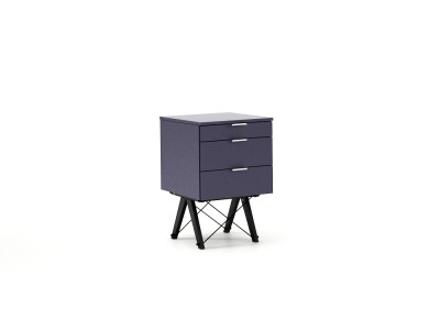 Dulap cu 3 sertare Luxury Black Bleumarin