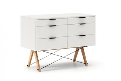 Comoda Double White, l100xA50xH75 cm