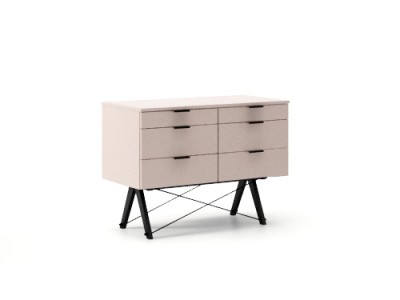 Comoda Double Dusty Pink, l100xA50xH75 cm