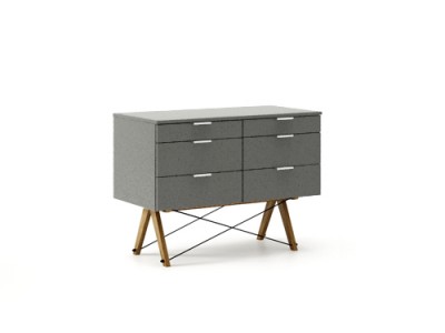 Comoda Double Grey, l100xA50xH75 cm