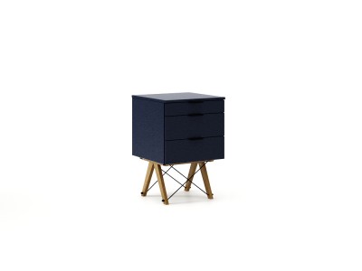 Dulap cu 3 sertare Basic Oak Dark Navy