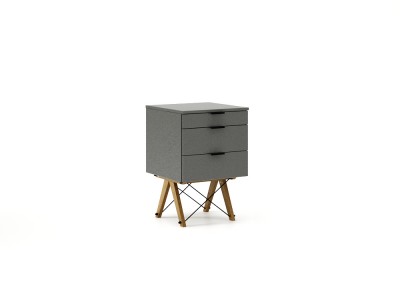 Dulap cu 3 sertare Basic Oak Grey 