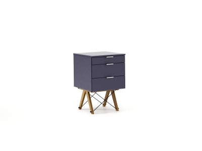 Dulap cu 3 sertare Luxury Oak Bleumarin