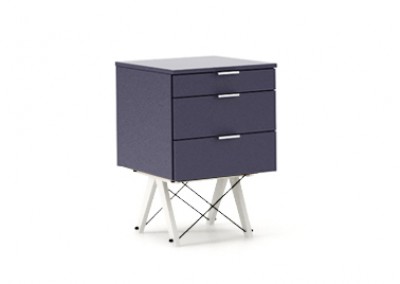 Dulap cu 3 sertare Luxury White Bleumarin