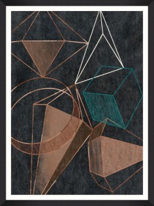 Tablou Framed Art Copper Geometry I 