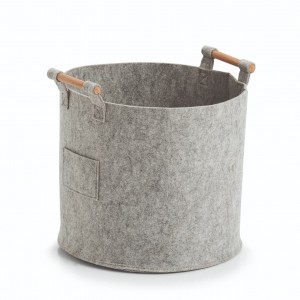 Cos pentru depozitare, Storage Round Big Gri, Ø35xH32,5 cm