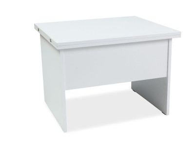 Masa extensibila din pal Cosima B White, L75-150xl65xh50-76 cm