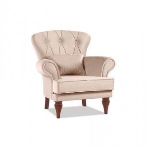 Fotoliu fix tapitat cu stofa Country Ivoir K3, l100xA90xH100 cm