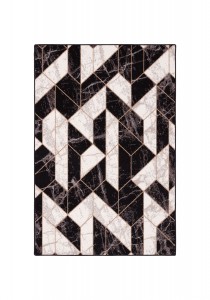 Covor din lana si poliamida Asarum Negru / Auriu, Axminster