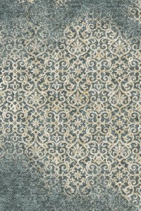 Covor din lana si poliamida Tabis Albastru, Axminster