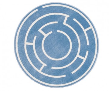 Covor din PP Labic Blue Round, Wilton