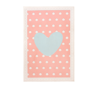 Covor pentru copii din PE Soft Happy Pink, 100 x 150 cm