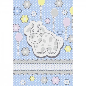 Covor pentru copii Junior Cow, Blue JU-311E