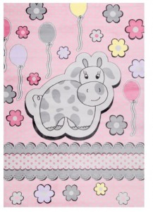 Covor pentru copii Junior Cow, Pink JU-311F