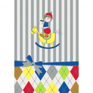 Covor pentru copii Junior Toy Horse, Multicolor JU-310E