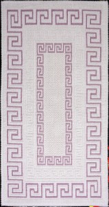 Covor tesut din bumbac Versace Roz, 80 x 200 cm