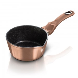 Cratita din aluminiu cu invelis antiaderent de marmura, Ø16 cm, Metallic Line Rose Gold