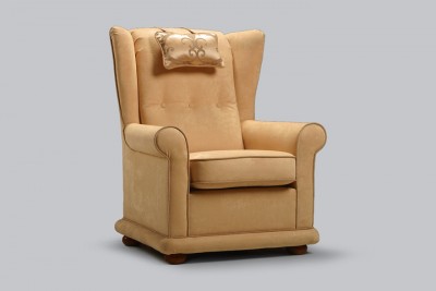 Fotoliu fix tapitat cu stofa Cleo, l85xA85xH100 cm