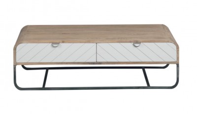 Masa de cafea White Chevron, L110xl60xh33 cm