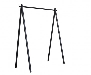 Cuier din lemn de pin Hongi Black, l150xA74xH177 cm