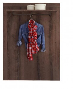 Cuier din pal cu etajera Blake Stejar, l112xA26xH152 cm