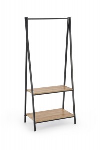 Cuier din pal si metal Narcis WU-1 Sonoma Oak / Black, l60xA40xH150 cm