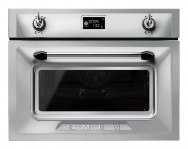 Cuptor electric incorporabil compact SF4920MC, combinat cu microunde, 60x45 cm, Victoria, SMEG