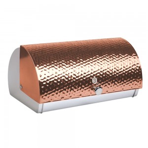 Cutie pentru paine, din otel inoxidabil, l38,5xA28xH18,5 cm, Relief Metallic Line Rose Gold