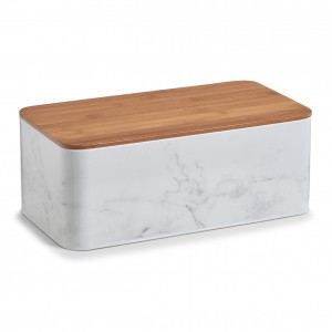 Cutie pentru paine Marble, Metal White, l42,5xA23xH16,5 cm