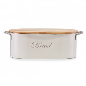 Cutie pentru paine Vintage, Metal Cream, l36xA20,5xH13,5 cm