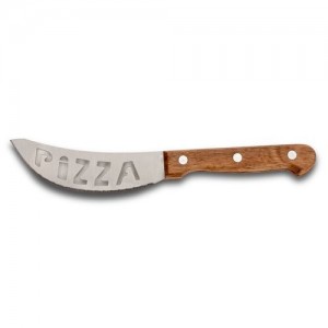 Cutit pentru pizza cu maner din lemn, Terrestrial Natural, L10 cm