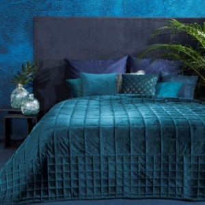 Cuvertura Laila Eva Minge Velvet Petrol, 220 x 240 cm