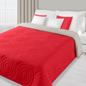 Cuvertura reversibila Alisa Red / Beige, 220 x 240 cm