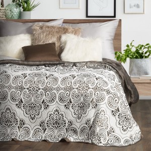 Cuvertura reversibila Amber Cream / Brown