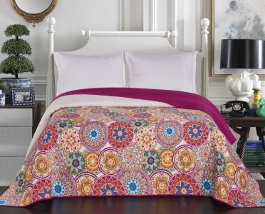 Cuvertura reversibila Bibi Pink / White