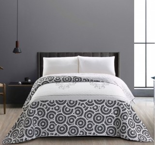 Cuvertura reversibila din microfibra My Deer Friend White / Black