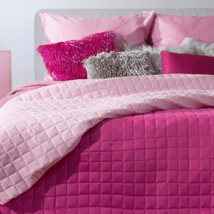 Cuvertura reversibila Eva Fuchsia / Light Pink, 220 x 240 cm
