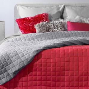 Cuvertura reversibila Eva Red / Grey, 220 x 240 cm