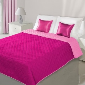 Cuvertura reversibila Evita Dark Pink / Light Pink, 220 x 240 cm