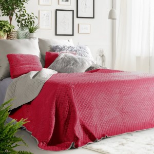 Cuvertura reversibila Filip Red / Light Brown