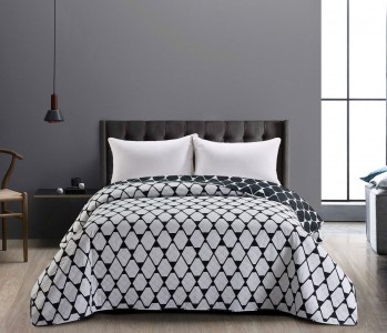 Cuvertura reversibila Hypnosis Rhombuses Black