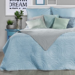 Cuvertura reversibila Josh Light Blue / Grey, 220 x 240 cm