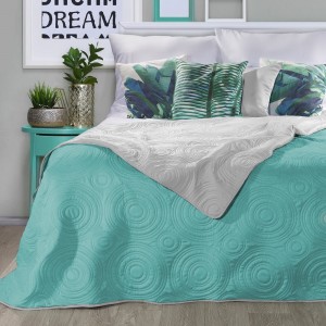 Cuvertura reversibila Josh Turquoise / Grey, 220 x 240 cm
