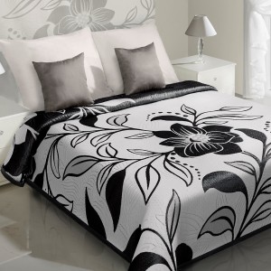 Cuvertura reversibila Lovetta Cream / Black, 170 x 210 cm