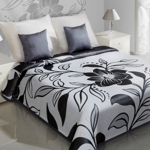 Cuvertura reversibila Lovetta Grey / Black, 170 x 210 cm