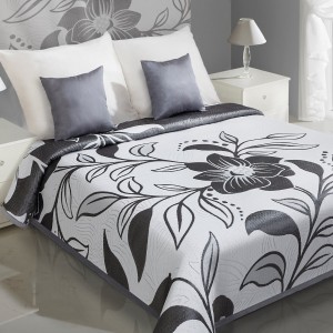 Cuvertura reversibila Lovetta White / Grey, 170 x 210 cm