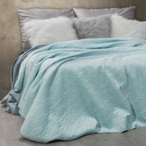 Cuvertura reversibila Melanie Sky Blue, 220 x 240 cm